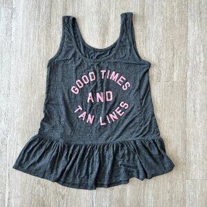 Womens Zoe + Liv Grey Tank Top - XS